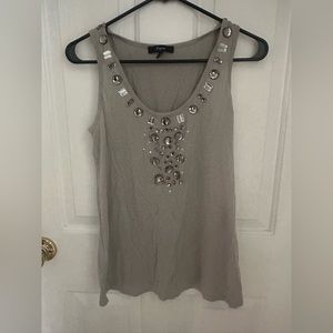 Express rhinestone sleeveless top